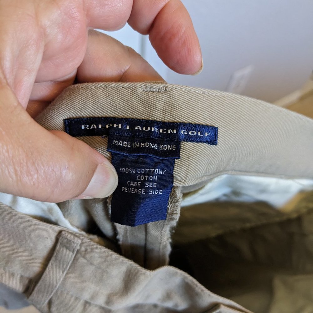 NWT!!! | 90s Vintage Lauren Bermuda Shorts | Tan / Khaki | 10 | 100% Cotton - Picture 8 of 8